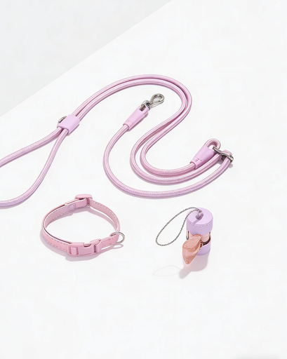 Pink Colorblock Pet Harness Leash Set